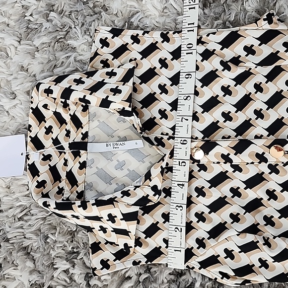 BY SWAN PARIS WOMEN DRESS SIZE S COLOR BLACK -WHITE- BROWN - Picture 8 of 11